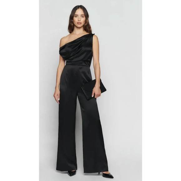 Reformation Annika Silk Jumpsuit NWT Size 2 - Picture 1 of 9